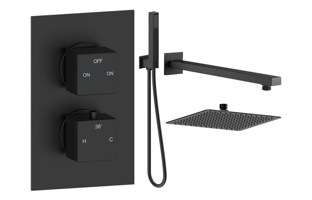 Smick Square Shower Valve & Kit - Brass, Black, Chrome, Bronze