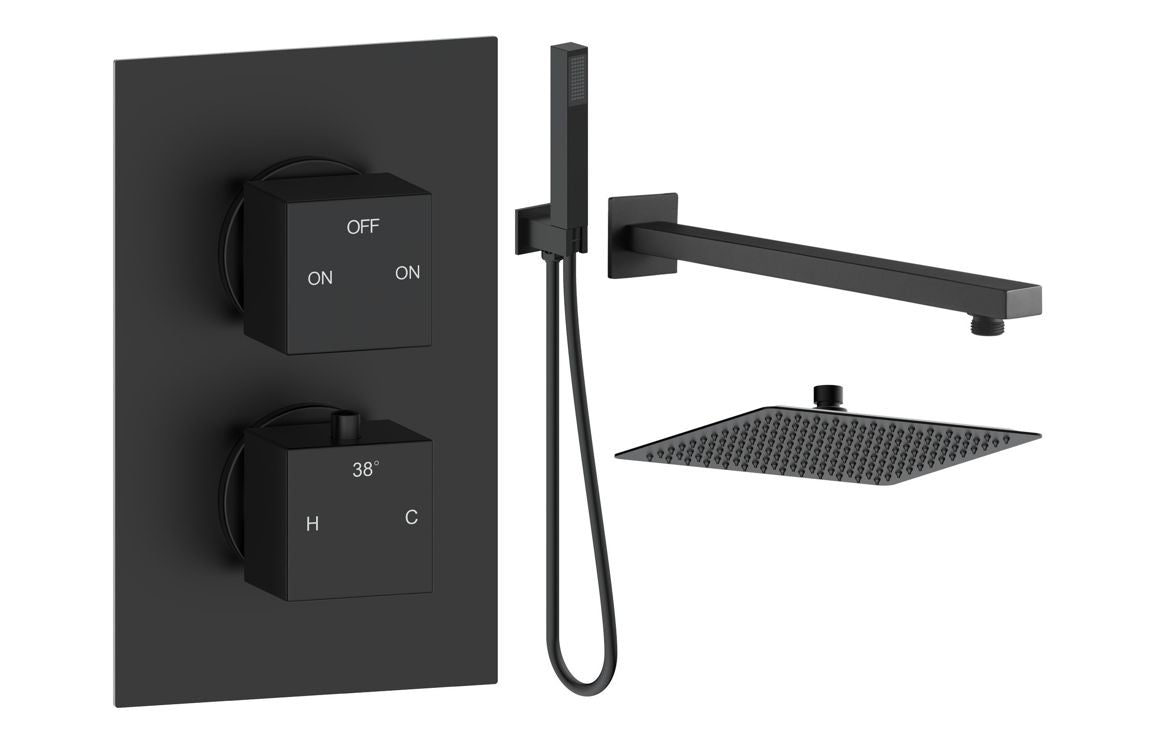 Smick Square Shower Valve & Kit - Brass, Black, Chrome, Bronze