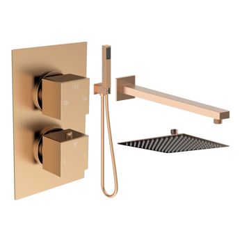 Smick Square Shower Valve & Kit - Brass, Black, Chrome, Bronze
