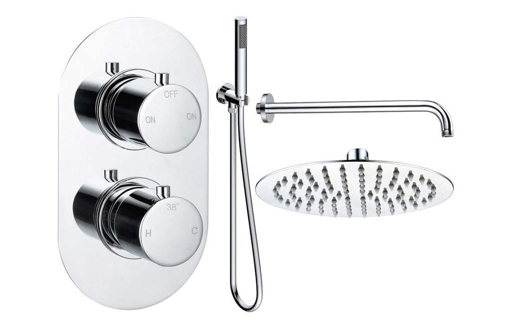 Vira Round Shower Valve & Kit - Brass, Black, Bronze, Chrome