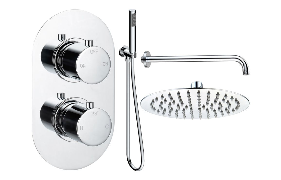 Vira Round Shower Valve & Kit - Brass, Black, Bronze, Chrome