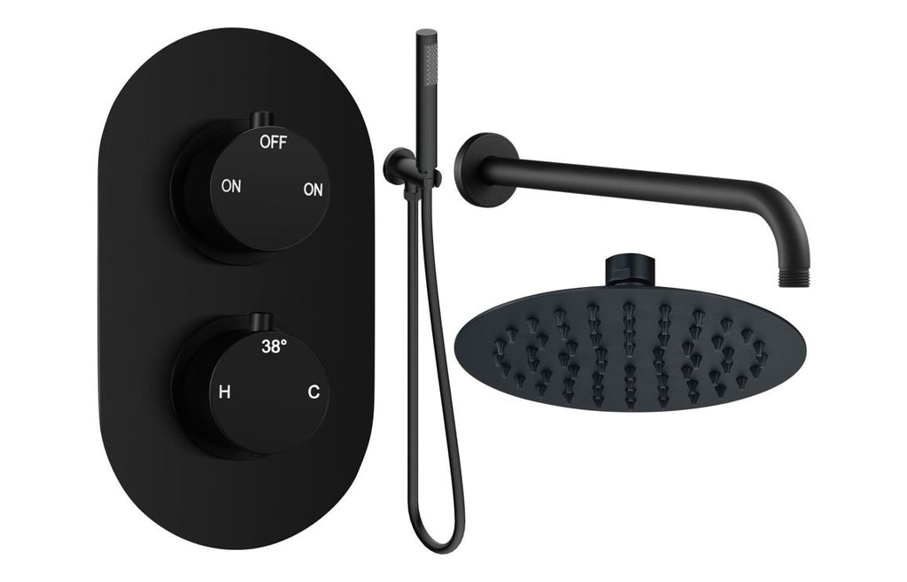 Vira Round Shower Valve & Kit - Brass, Black, Bronze, Chrome