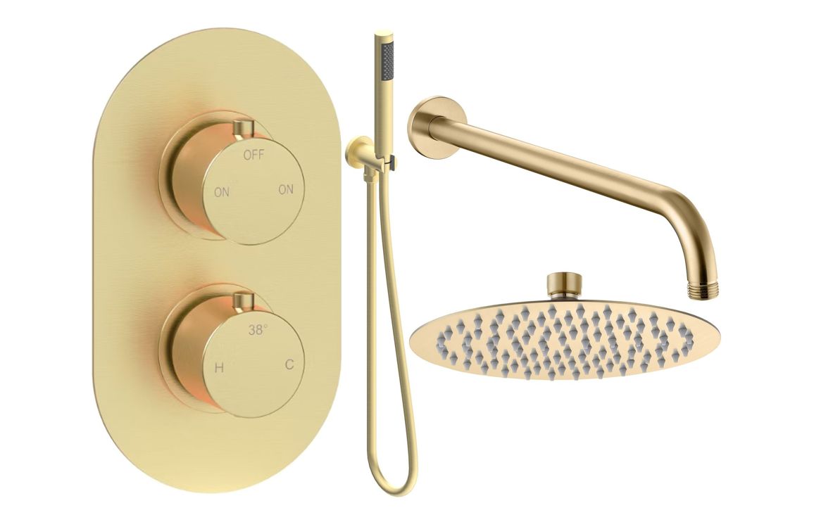 Vira Round Shower Valve & Kit - Brass, Black, Bronze, Chrome