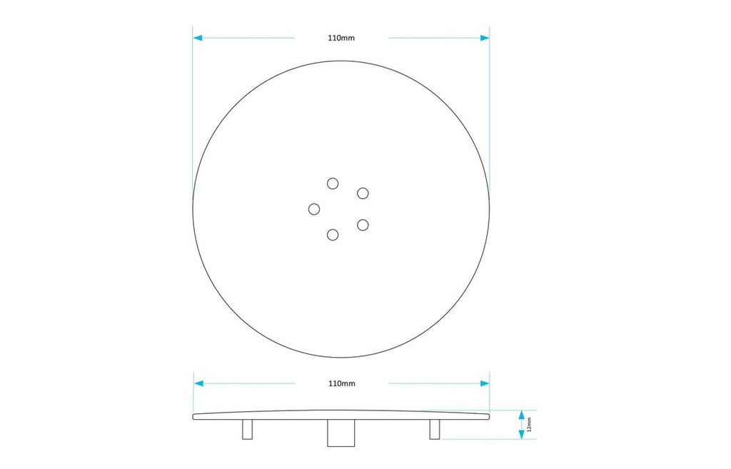 Round Tray Waste Cover - Matt Black, Brushed Brass, Brushed Bronze