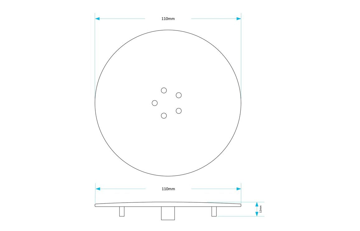 Round Tray Waste Cover - Matt Black, Brushed Brass, Brushed Bronze