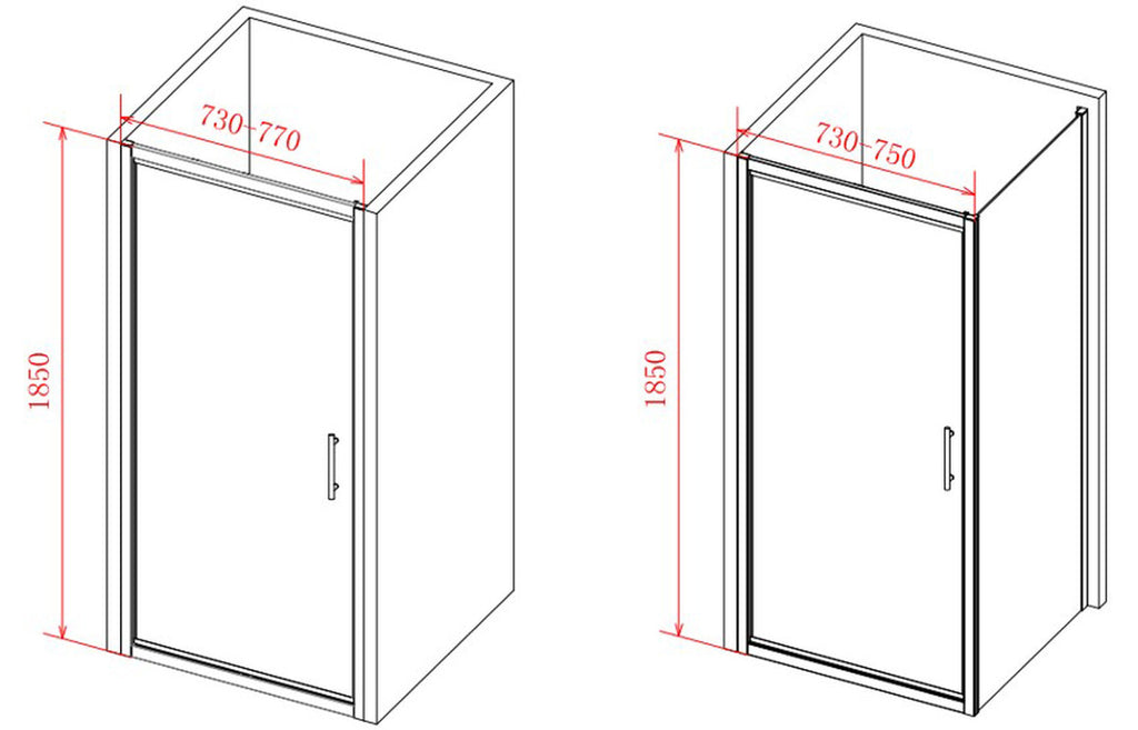 Lux Infold Shower Door - Chrome