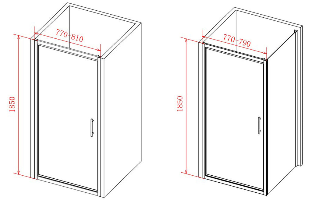 Lux Infold Shower Door - Chrome