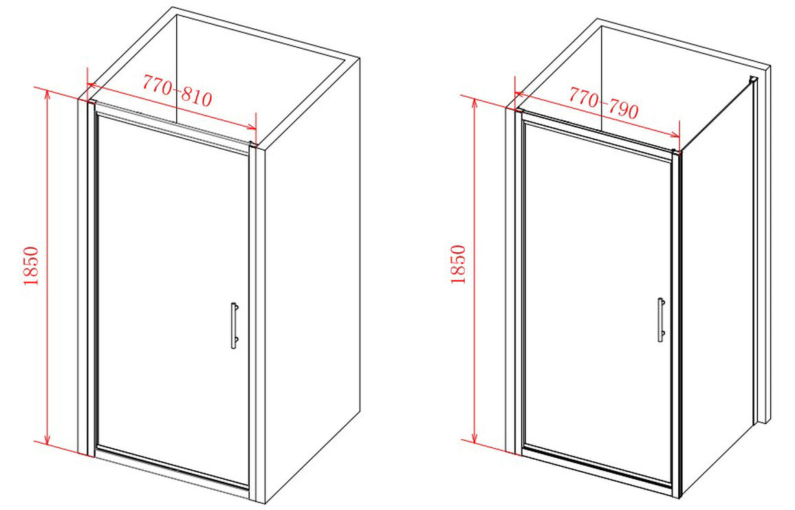 Lux Infold Shower Door - Chrome