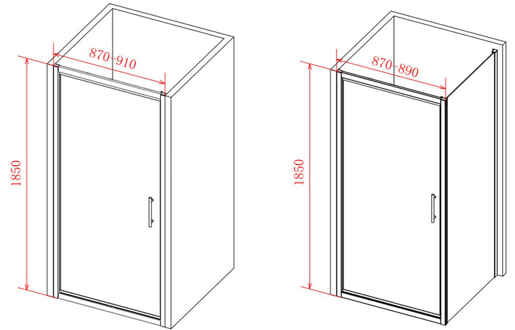 Lux Infold Shower Door - Chrome