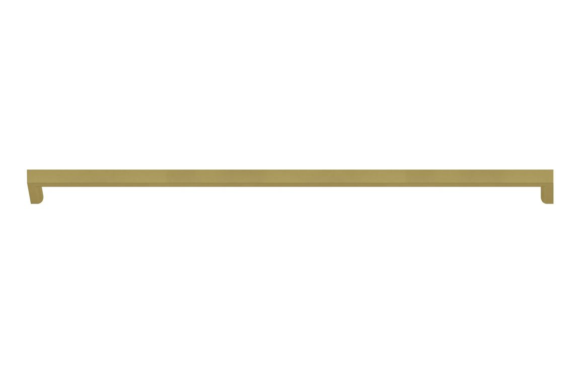 Slim D-Shape Handle 330mm - Black, Brass