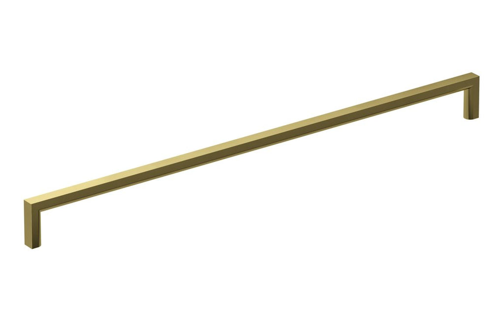 Slim D-Shape Handle 330mm - Black, Brass