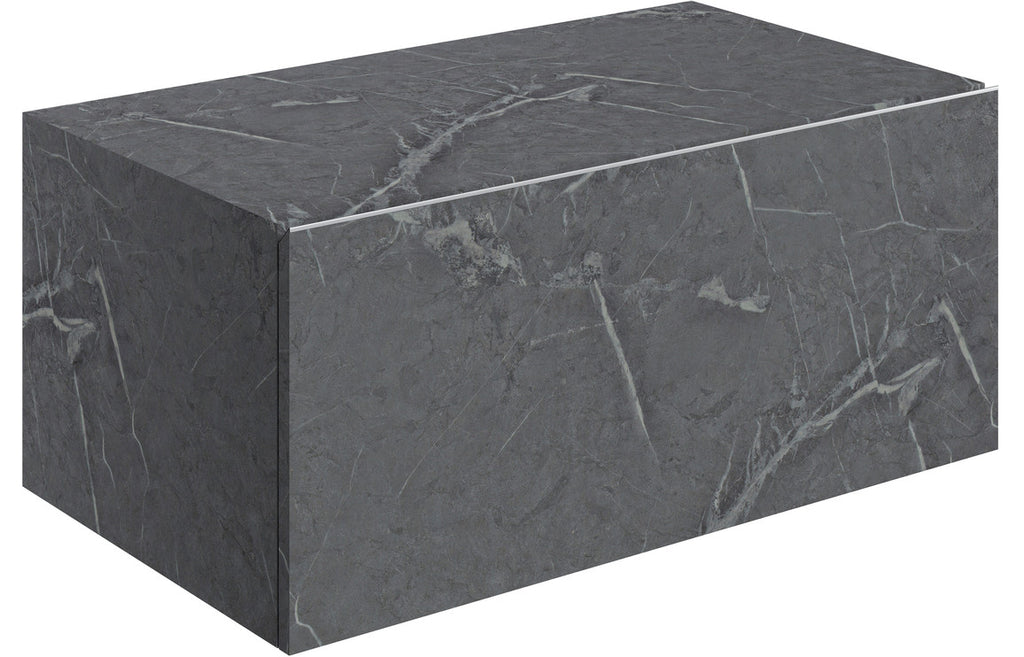Agro 600/800mm Wall Hung Unit & Shelf - Grey Marble