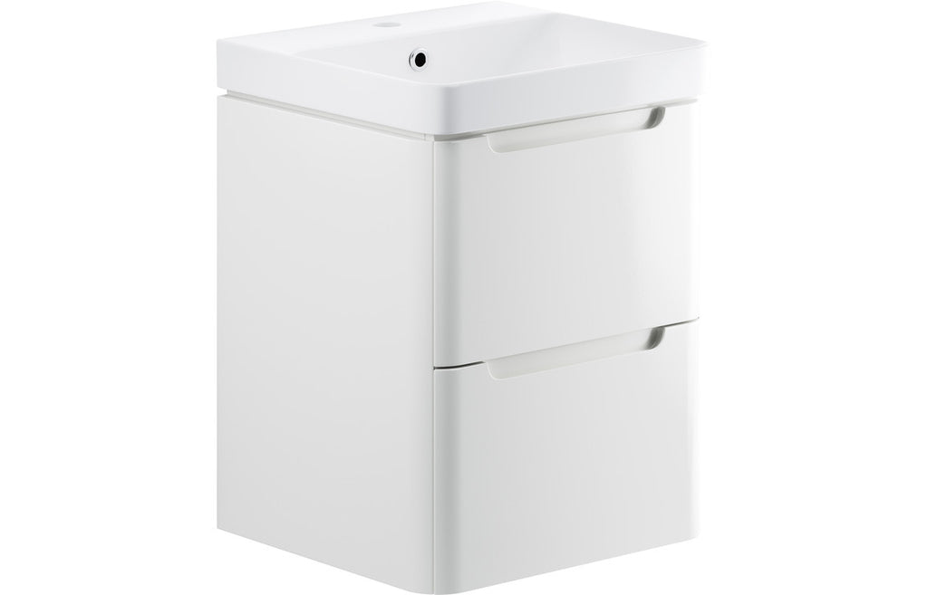Gata 500/600/800mm Floorstanding/ Wall Hung Unit & Basin - Gloss White