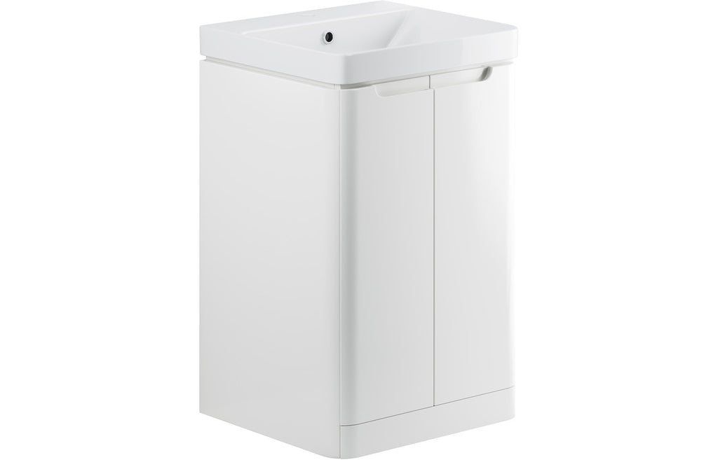 Gata 500/600/800mm Floorstanding/ Wall Hung Unit & Basin - Gloss White