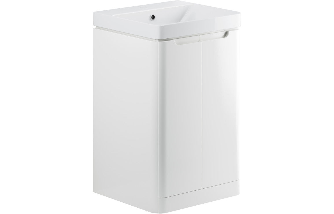 Gata 500/600/800mm Floorstanding/ Wall Hung Unit & Basin - Gloss White