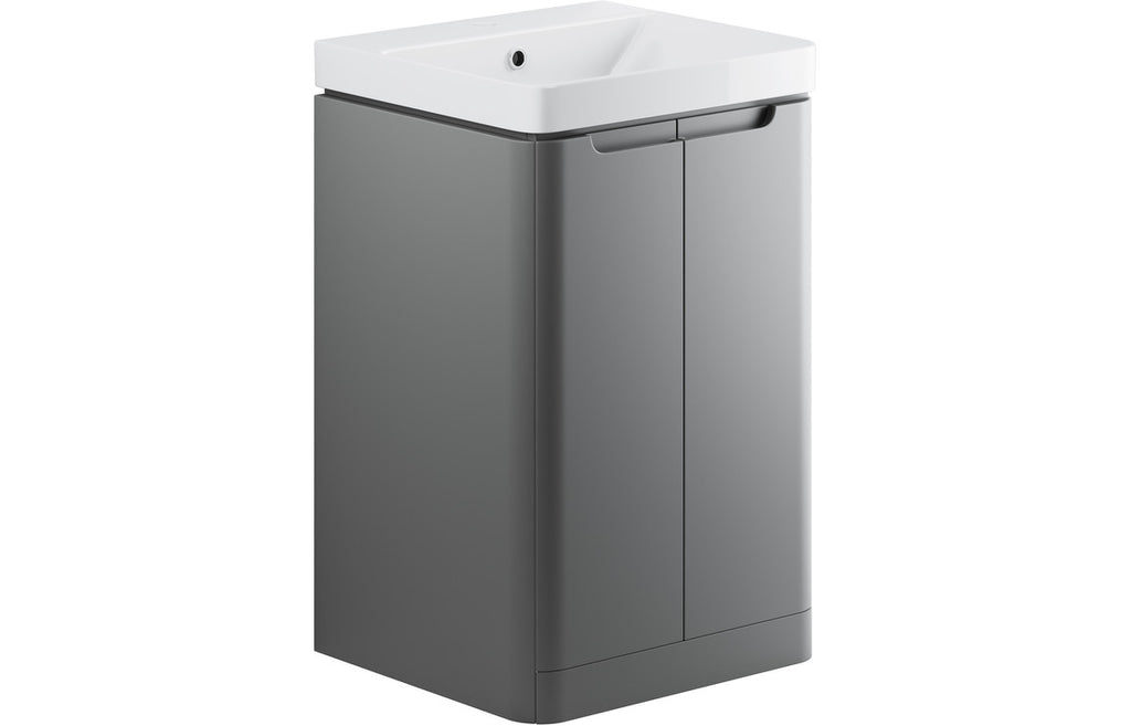 Gata 500/600/800mm Floorstanding/ Wall Hung Unit & Basin - Matt Grey