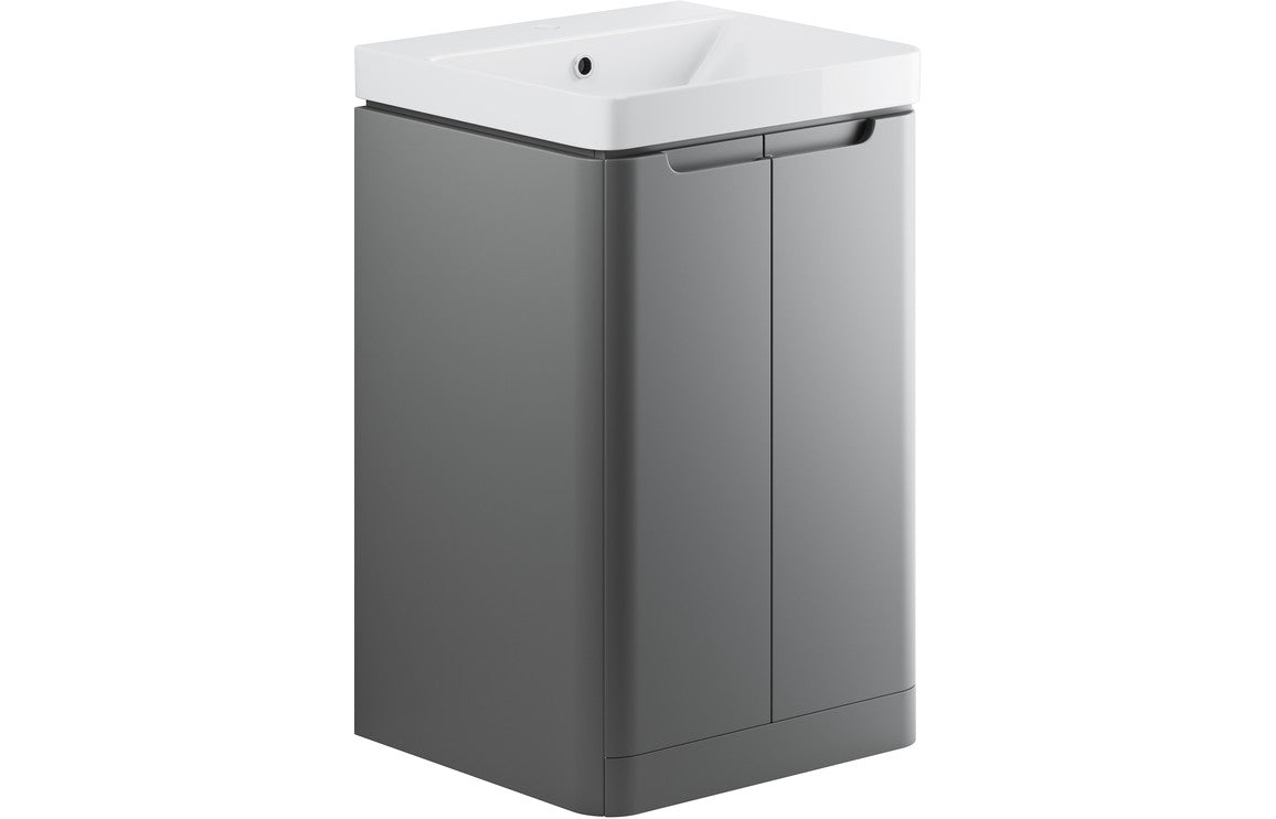 Gata 500/600/800mm Floorstanding/ Wall Hung Unit & Basin - Matt Grey
