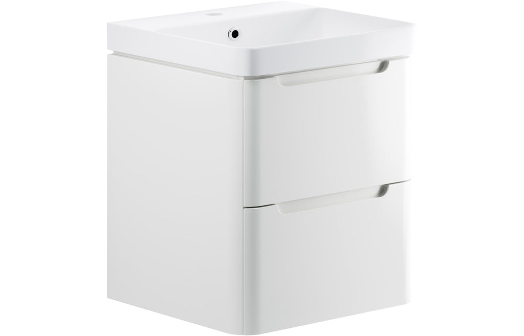 Gata 500/600/800mm Floorstanding/ Wall Hung Unit & Basin - Gloss White