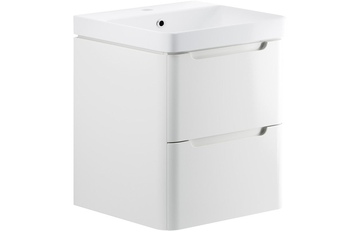 Gata 500/600/800mm Floorstanding/ Wall Hung Unit & Basin - Gloss White
