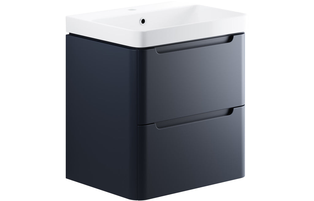 Gata 500/600/800mm Floorstanding/ Wall Hung Unit & Basin - Matt Indigo Blue