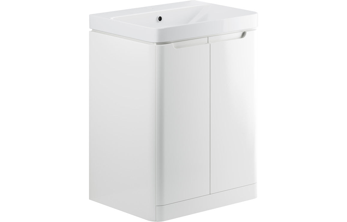Gata 500/600/800mm Floorstanding/ Wall Hung Unit & Basin - Gloss White