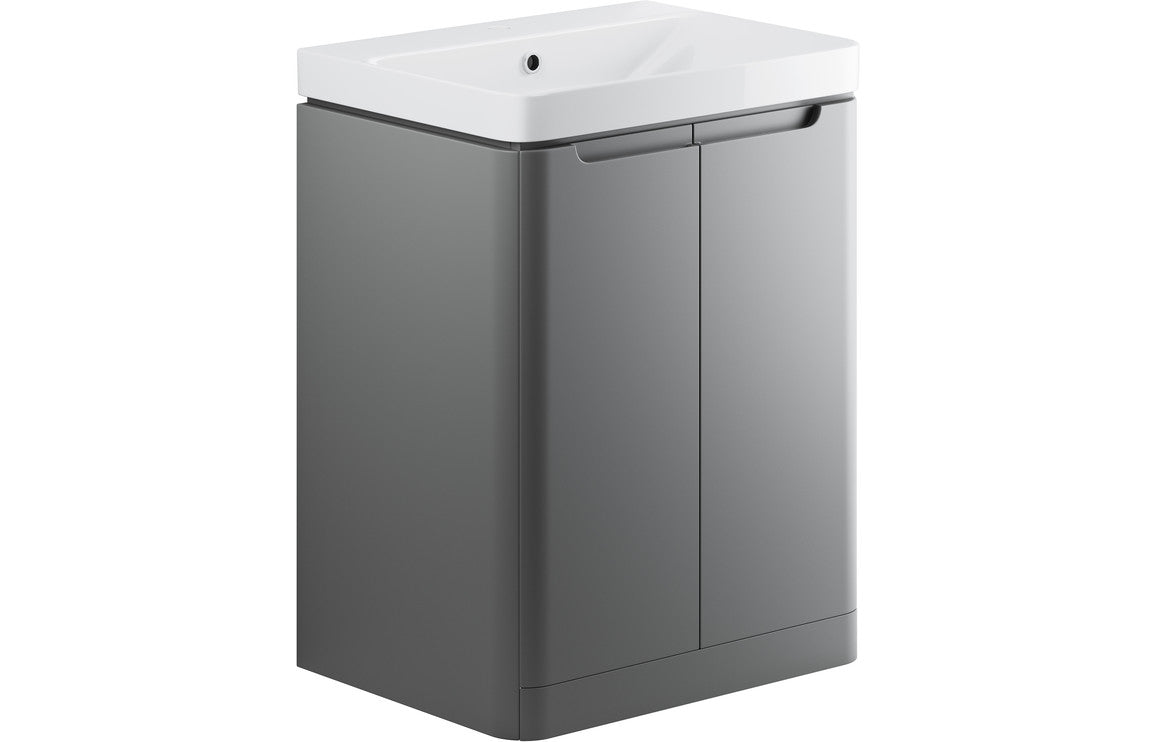 Gata 500/600/800mm Floorstanding/ Wall Hung Unit & Basin - Matt Grey