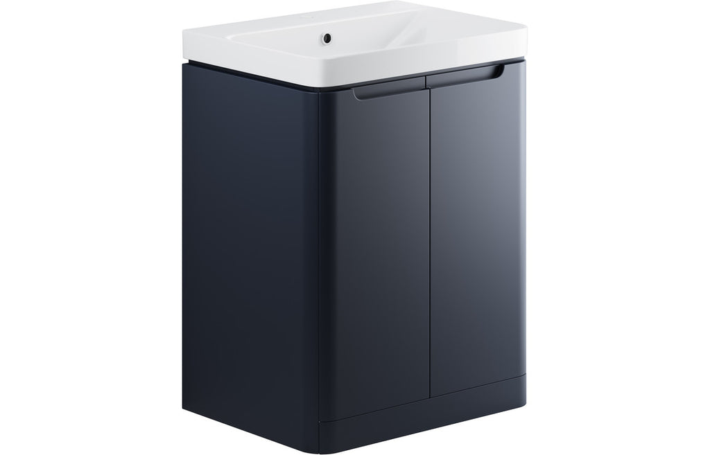 Gata 500/600/800mm Floorstanding/ Wall Hung Unit & Basin - Matt Indigo Blue