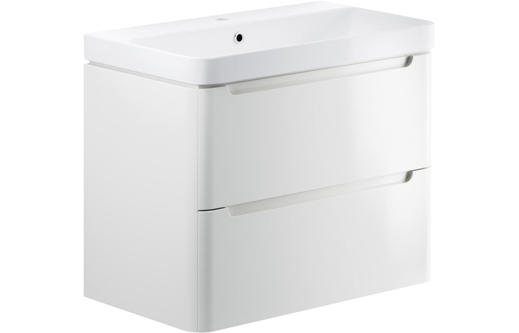 Gata 500/600/800mm Floorstanding/ Wall Hung Unit & Basin - Gloss White