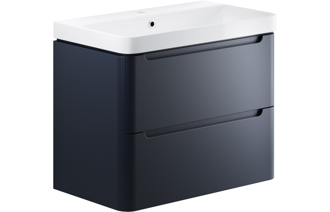 Gata 500/600/800mm Floorstanding/ Wall Hung Unit & Basin - Matt Indigo Blue