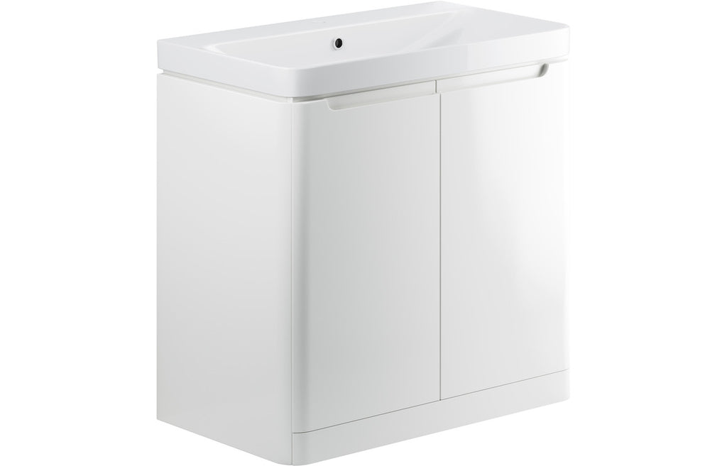 Gata 500/600/800mm Floorstanding/ Wall Hung Unit & Basin - Gloss White