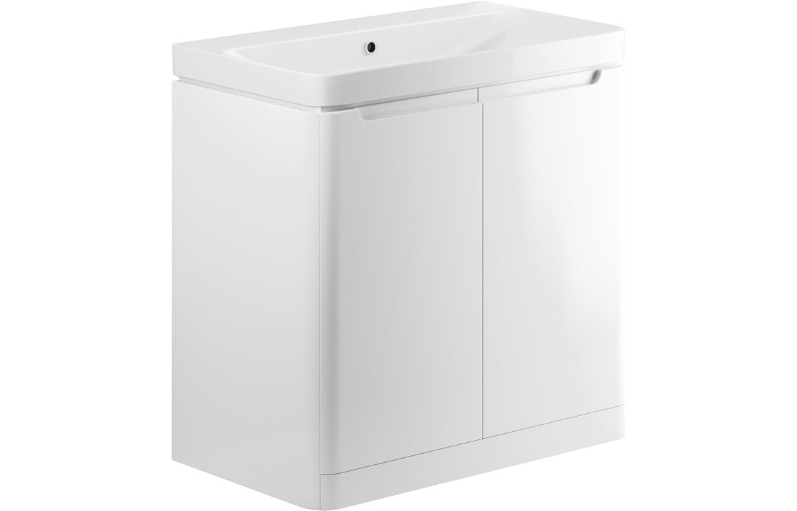 Gata 500/600/800mm Floorstanding/ Wall Hung Unit & Basin - Gloss White