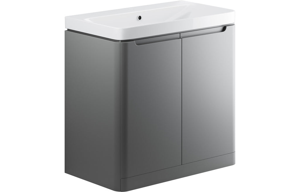 Gata 500/600/800mm Floorstanding/ Wall Hung Unit & Basin - Matt Grey
