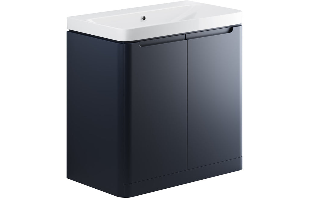 Gata 500/600/800mm Floorstanding/ Wall Hung Unit & Basin - Matt Indigo Blue