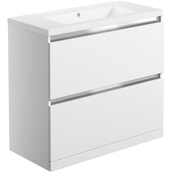 Miki 600/800/1200mm Freestanding/ Wall Hung Basin Unit - Gloss White