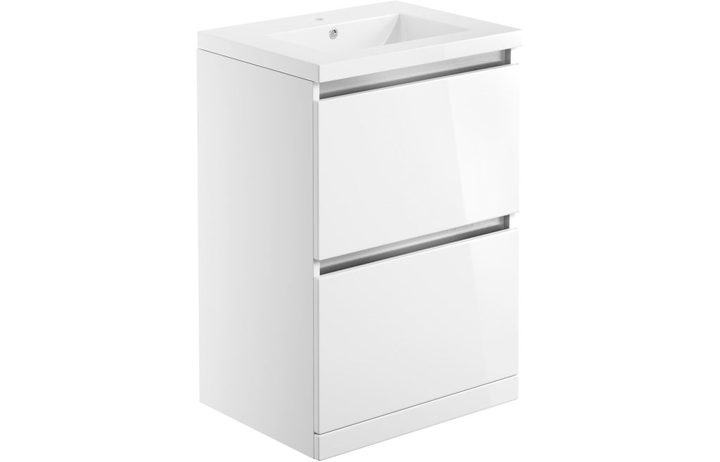 Miki 600/800/1200mm Freestanding/ Wall Hung Basin Unit - Gloss White