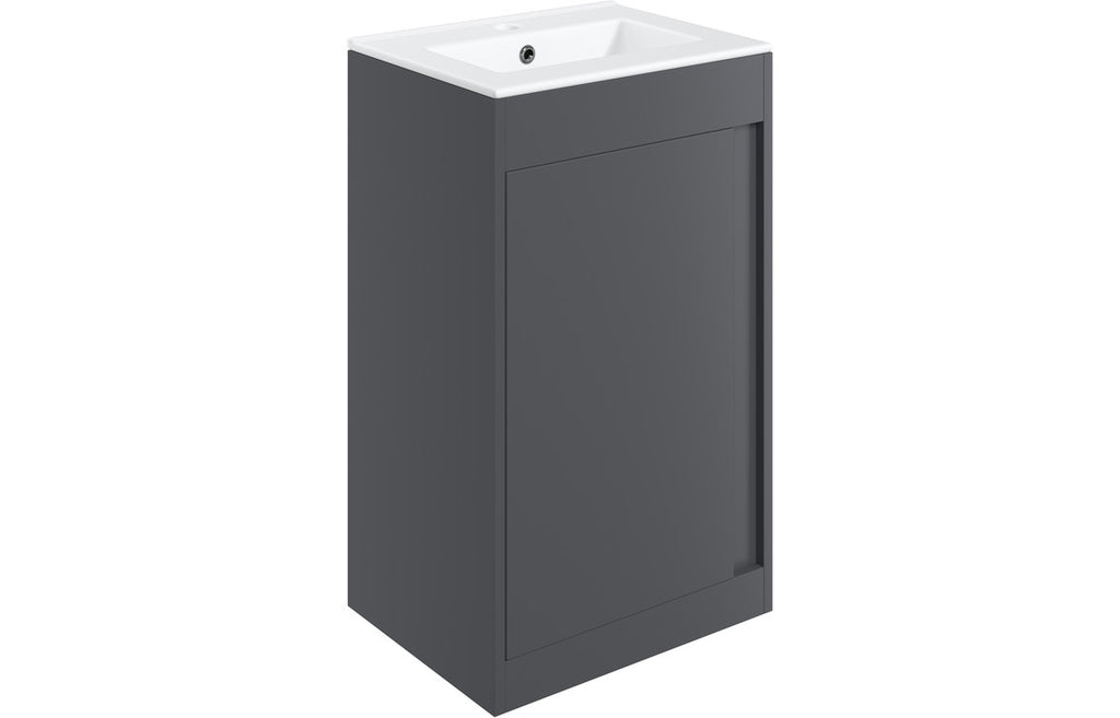 Aire 400/500mm Floorstanding/ Wall Hung Unit & Basin - Matt Graphite Grey