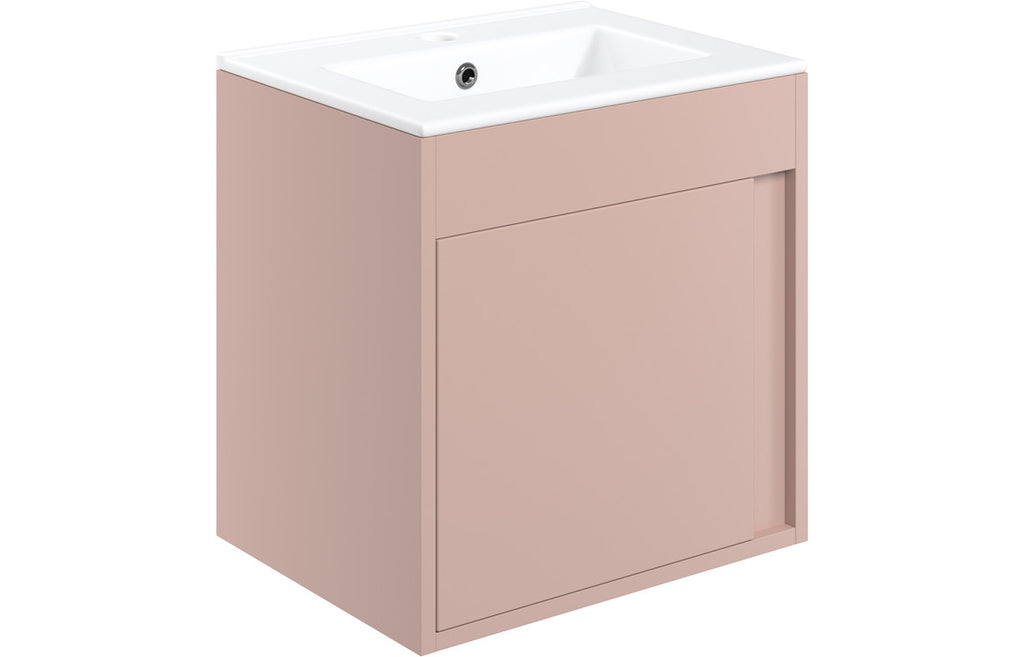 Aire 400/500mm Floorstanding/ Wall Hung Unit & Basin - Matt Antique Rose
