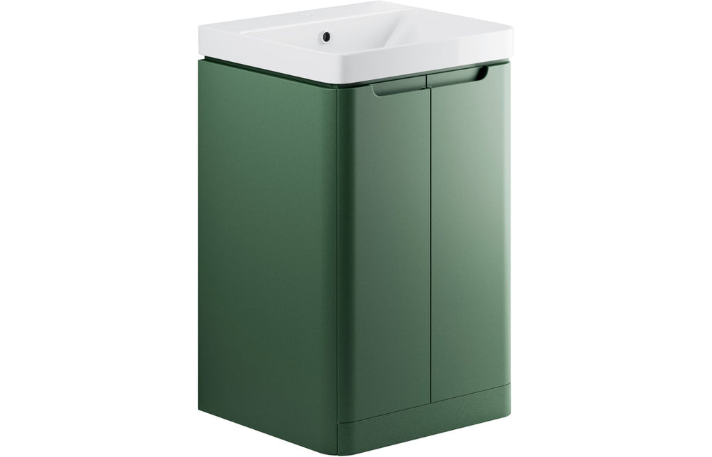 Gata 500/600/800mm Floorstanding/ Wall Hung Unit & Basin - Matt Sage Green