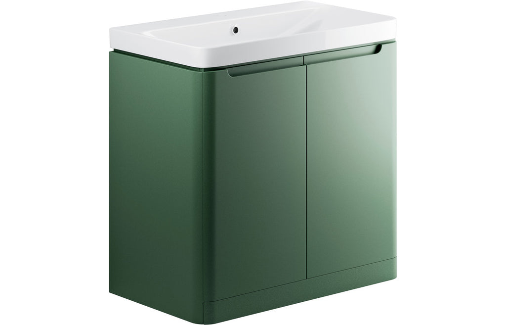 Gata 500/600/800mm Floorstanding/ Wall Hung Unit & Basin - Matt Sage Green