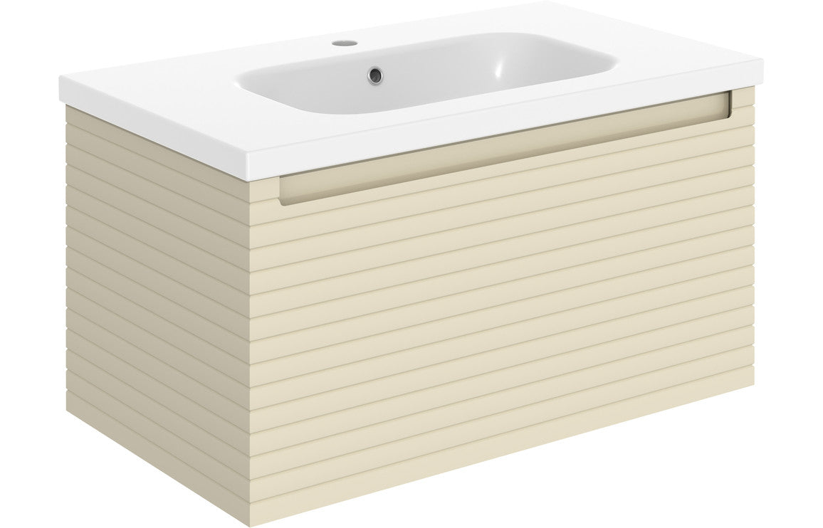 Allure 600/800mm Wall Hung Unit & Basin/ Worktop - Matt Cotton