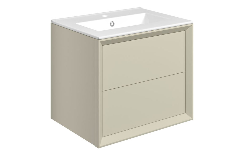 Deba 600/800/1200mm Wall Hung Unit & Basin - Matt Cotton