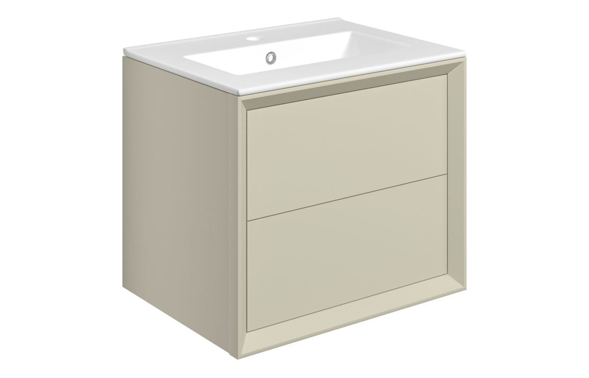 Deba 600/800/1200mm Wall Hung Unit & Basin - Matt Cotton