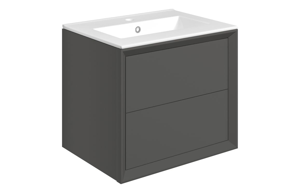 Deba 600/800/1200mm Wall Hung Unit & Basin - Matt Clay