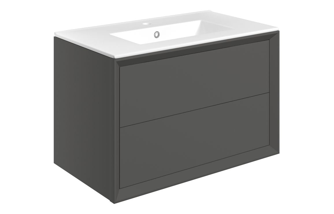 Deba 600/800/1200mm Wall Hung Unit & Basin - Matt Clay