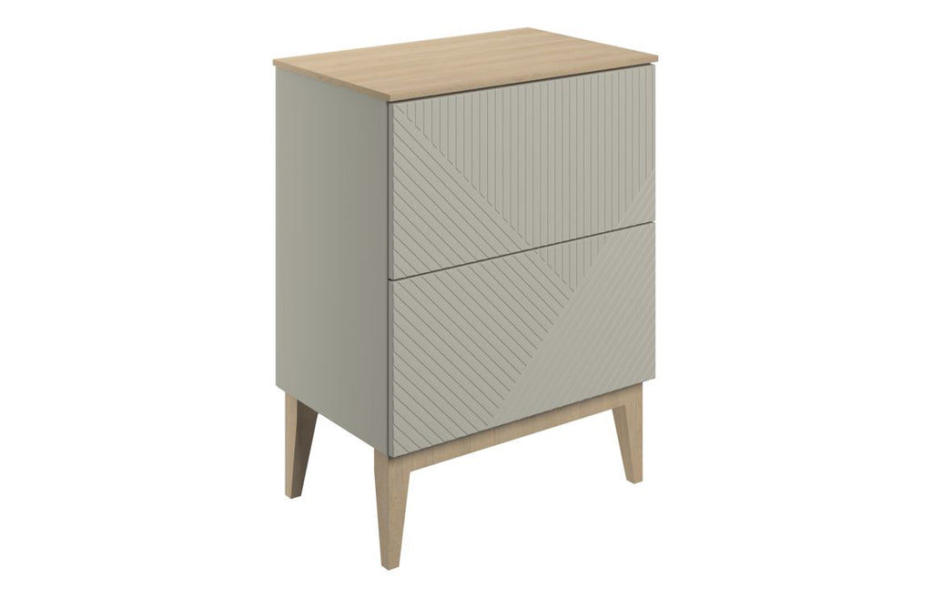 Teda 600/800mm Floorstanding Unit & Basin/ Worktop - Matt Oat