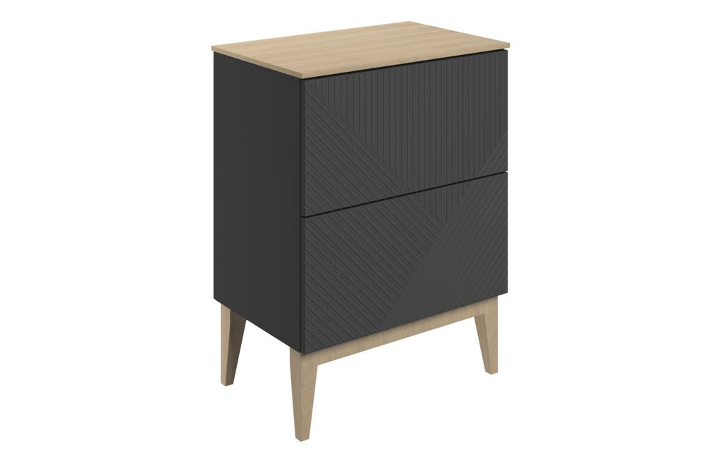 Teda 600/800mm Floorstanding Unit & Basin/ Worktop - Matt Graphite Grey