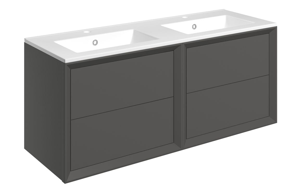 Deba 600/800/1200mm Wall Hung Unit & Basin - Matt Clay