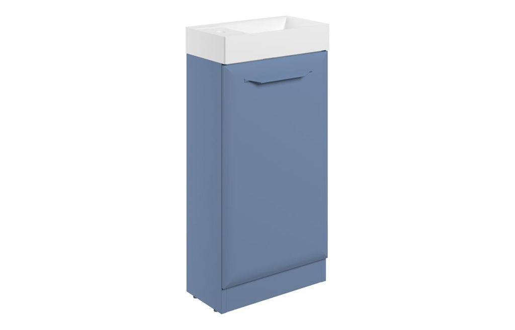 Mendi 400/600/800/1200mm Floorstanding/ Wall Hung Unit & Basin - Matt Misty Blue