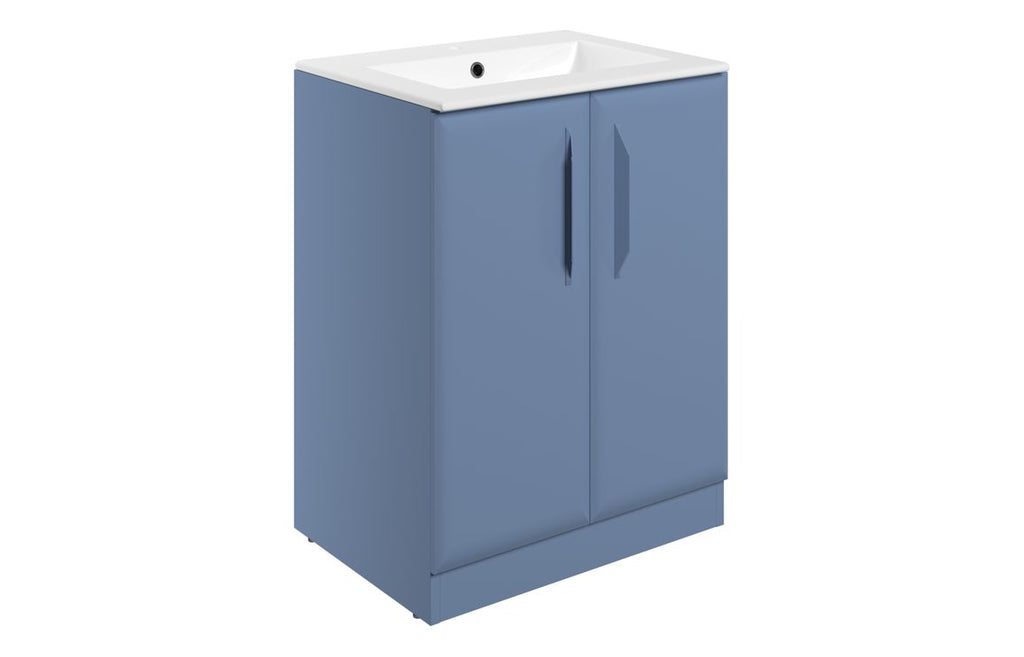 Mendi 400/600/800/1200mm Floorstanding/ Wall Hung Unit & Basin - Matt Misty Blue
