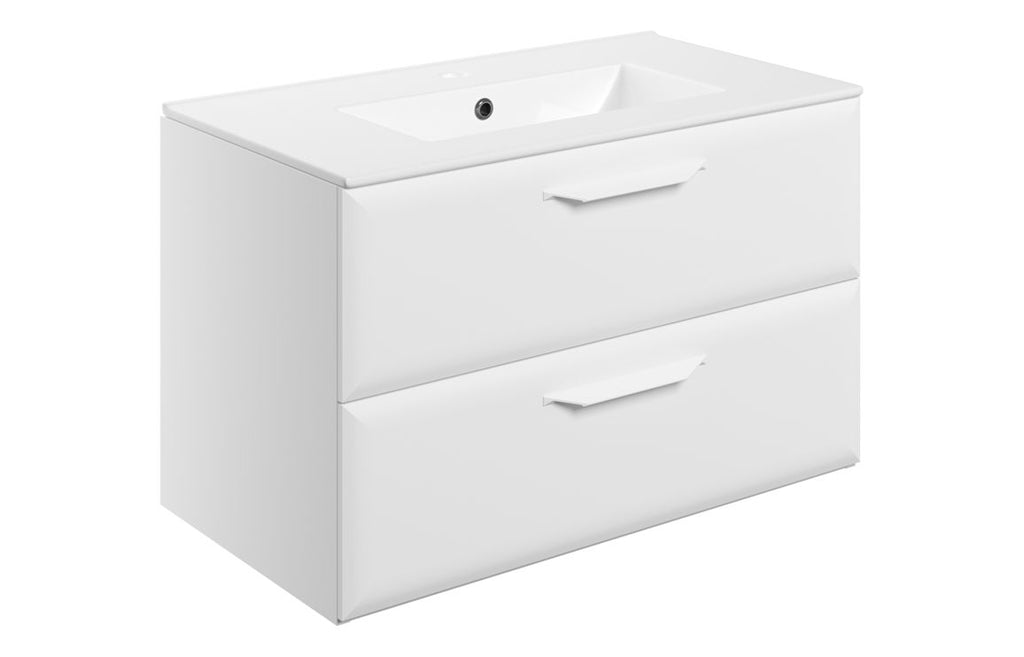 Mendi 400/600/800/1200mm Floorstanding/ Wall Hung Unit & Basin - Matt White